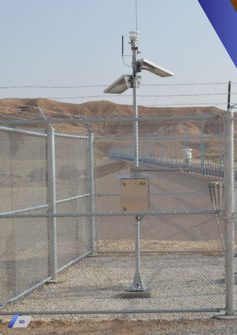 Flood monitoring station and telemetry equipment